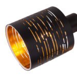 Plafoniera din metal negru, auriu-negru plastic,, D: 400, H: 210, excl 3xE14 15W 230V - imagine 5