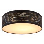 Plafoniera metal negru, plastic negru , auriu, 3 trepte , comuta prin întrerupător de perete, D: 380, H: 130, incl.1xLED 20W 230V, ieșire 1180lm, CCT 3.000-4000-6.000