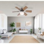Ventilator nichel mat, 3  viteze, 2 directii de invartire,intrerupator cu lant, D:760, H:280, exkl. 1xE27 60W 230V - imagine 2