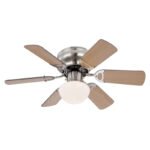 Ventilator nichel mat, 3  viteze, 2 directii de invartire,intrerupator cu lant, D:760, H:280, exkl. 1xE27 60W 230V