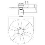 Ventilator 3 trepte, dreapta-stânga, comutator actionabil prin lant , D: 760, H: 280, excl. 1xE27 60W 230V - imagine 3