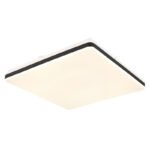 Plafonieră metal alb mat, plastic negru mat, acrilic opal, dimmable, color fixing, SmartLight, antic, funcție de memorie, lumină de noapte, temporizator, telecomandă, 485x485x66mm, LED 24W 230V, 200-2500lm Sursă, 100-1400lm Ieșire, CCT2700-6500K