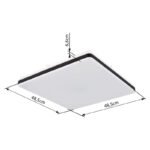 Plafonieră metal alb mat, plastic negru mat, acrilic opal, dimmable, color fixing, SmartLight, antic, funcție de memorie, lumină de noapte, temporizator, telecomandă, 485x485x66mm, LED 24W 230V, 200-2500lm Sursă, 100-1400lm Ieșire, CCT2700-6500K - imagine 6