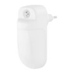 Lampă de veghe din plastic alb, satinat, lumină de noapte, senzor incl., senzorul crepuscular pornește în întuneric, oprește în luminozitate,  l x I x A: 40x118x95mm, incl. 4x LED 0.2W 230V, 20lm sursă, 20lm ieșire, 6500K - imagine 3