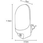 Lampă de veghe din plastic alb, satinat, lumină de noapte, senzor incl., senzorul crepuscular pornește în întuneric, oprește în luminozitate,  l x I x A: 40x118x95mm, incl. 4x LED 0.2W 230V, 20lm sursă, 20lm ieșire, 6500K - imagine 5