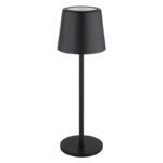 Lampă de masă metal negru mat, plastic opal, touch on/off, variator tactil continuu, excl. adaptor, cablu USB incl, USB-A 2.0/USB-C, IP44, ø: 85mm, H: 280mm, lungime cablu 800mm, incl. LED 1.2W 230V, sursă 130lm, ieșire 50lm, CCT 3000/4500/6000K - imagine 3