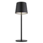 Lampă de masă metal negru mat, plastic opal, touch on/off, variator tactil continuu, excl. adaptor, cablu USB incl, USB-A 2.0/USB-C, IP44, ø: 85mm, H: 280mm, lungime cablu 800mm, incl. LED 1.2W 230V, sursă 130lm, ieșire 50lm, CCT 3000/4500/6000K - imagine 4