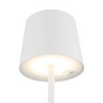 Lampă de masă metal alb mat, plastic opal, touch on/off, variator tactil continuu, excl. adaptor, cablu USB inclus, USB-A 2.0/USB-C, IP44, ø: 85mm, H: 280mm, lungime cablu 800mm, incl. LED 1.2W 230V, sursă 130lm, ieșire 50lm, CCT 3000/4500/6000K - imagine 5