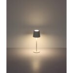 Lampă de masă metal alb mat, plastic opal, touch on/off, variator tactil continuu, excl. adaptor, cablu USB inclus, USB-A 2.0/USB-C, IP44, ø: 85mm, H: 280mm, lungime cablu 800mm, incl. LED 1.2W 230V, sursă 130lm, ieșire 50lm, CCT 3000/4500/6000K - imagine 6