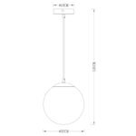 Suspensie ,metal auriu mat, sticla auriu transparent D: 200, H: 1200, excl 1xE27 40W 230V - imagine 5
