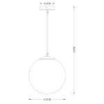 Suspensie ,metal auriu mat, sticla auriu transparent D: 250, H: 1200, excl 1xE27 40W 230V - imagine 5