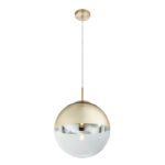 Suspensie ,metal auriu mat, sticla auriu transparent, D: 300, H: 1200, excl 1xE27 40W 230V
