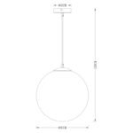 Suspensie ,metal auriu mat, sticla auriu transparent, D: 300, H: 1200, excl 1xE27 40W 230V - imagine 5