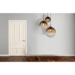 Suspensie metal maro,sticla chihlimbar, 3 bile cu Diametrul: 20 - 25 - 30 cm, D: 510, H: 1200, excl. 3xE27 40W 230V - imagine 2