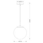 Suspensie metal maro,sticla chihlimbar, D: 200, H: 1200, excl.1xE27 40W 230V - imagine 5