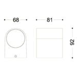 Aplica de exterior din aluminiu antracit, sticlă transparentă, în jos, IP44, LxH: 68x81, AL: 92, excl 1xGU10 35W 230V - imagine 5