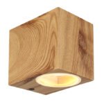 Corp de iluminat pentru exterior din aluminiu turnat sub presiune, optică din lemn, sticlă transparentă, direcția luminii: în jos, IP44,  l x I x A: 68x80x92mm, excl. 1x GU10 35W 230V