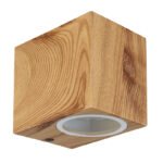 Corp de iluminat pentru exterior din aluminiu turnat sub presiune, optică din lemn, sticlă transparentă, direcția luminii: în jos, IP44,  l x I x A: 68x80x92mm, excl. 1x GU10 35W 230V - imagine 3