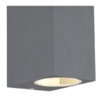 Aplica de exterior din aluminiu antracit, sticlă transparentă,lumina: în sus și în jos, IP44, LxH: 68x150, AL: 92,excl 2xGU10 35W 230V - imagine 5