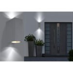 Aplica de exterior din aluminiu antracit, sticlă transparentă,lumina: în sus și în jos, IP44, LxH: 68x150, AL: 92,excl 2xGU10 35W 230V