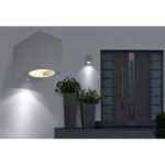 Aplica de exterior  din aluminiu turnat sub formă de antracit, sticlă transparentă, în jos, IP44, LxH: 68x81, AL: 92,excl 1xGU10 35W 230V - imagine 2