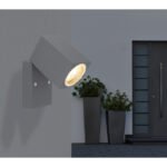 Aplica de exterior din aluminiu antracit, sticlă transparentă, pivotantă, mobilă, IP44, LxH: 66x100, AL: 92,excl 1xGU10 35W 230V - imagine 2