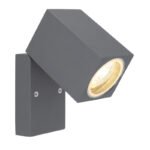 Aplica de exterior din aluminiu antracit, sticlă transparentă, pivotantă, mobilă, IP44, LxH: 66x100, AL: 92,excl 1xGU10 35W 230V