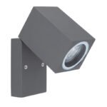 Aplica de exterior din aluminiu antracit, sticlă transparentă, pivotantă, mobilă, IP44, LxH: 66x100, AL: 92,excl 1xGU10 35W 230V - imagine 3