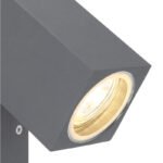 Aplica de exterior din aluminiu antracit, sticlă transparentă, pivotantă, mobilă, IP44, LxH: 66x100, AL: 92,excl 1xGU10 35W 230V - imagine 5