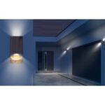 Lampă de exterior din aluminiu turnat sub presiune, optică din lemn, sticlă transparentă, mobilă, direcția luminii: în jos, IP44,  l x I x A: 65x165x110mm, excl. 1x GU10 35W 230V - imagine 2