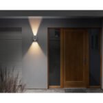 Aplica de exterior din aluminiu antracit, se aprinde în sus și în jos, con lumină reglabilă, IP44, LxH: 100x100, AL: 100, incl. 1xLED 7W 230V, 3000K, sursa 560 lm, desire 308 lm. - imagine 3
