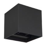 Aplica de exterior aluminiu negru, direcție de strălucire: sus și jos, IP54, con de lumină reglabil, l x I: 100x100mm, A: 100mm, inclusiv 2x LED 3W 230V, sursă 290lm, ieșire 308lm, 3000K - imagine 3
