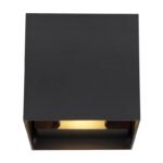 Aplica de exterior aluminiu negru, direcție de strălucire: sus și jos, IP54, con de lumină reglabil, l x I: 100x100mm, A: 100mm, inclusiv 2x LED 3W 230V, sursă 290lm, ieșire 308lm, 3000K - imagine 4