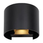 Aplica pentru exterior aluminiu turnat sub presiune negru mat, sticlă transparentă, direcția fasciculului de lumină: sus și jos, con de lumină reglabil, IP54,  l x I x A: 137x100x117mm, LED 3W 230V, 290lm Sursă, 308lm Ieșire, 3000K - imagine 4