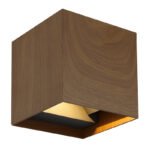 Aplica pentru exterior din aluminiu, imitație de lemn închis, direcție de strălucire: sus și jos, IP54, con de lumină reglabil, l x I: 100x100mm, A: 100mm, incl. 2x LED 3W 230V, sursă 290lm, putere 308lm, 3000K - imagine 5