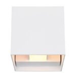 Aplica pentru exterior alb aluminiu, luminează în sus și în jos, IP54, con de lumină reglabil, L x l x I: 100x100x100mm, incl. 2x LED 3W 230V, sursă 290lm, ieșire 309lm, 3000K - imagine 3
