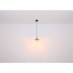 Suspensie metal negru mat, metal negru mat, cablu PVC negru, ø: 220mm, H: 1500mm, excl. 1x E27 60W 230V - imagine 5