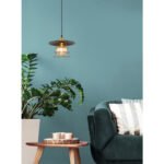 Pendul Viejo, Negru mat, E27 1x60W, Ø300mm, Globo