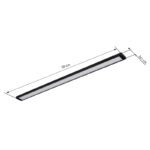 Lampa de dulap plastic negru, plastic alb, cablu PVC negru, întrerupător pe cablu, incl.adaptor,cu folie 3M pentru lipire sau cu șuruburi pentru fixare,L x l x I: 500x30x1mm,lungime cablu 1500mm,LED 5W 230V,sursă 590lm,ieșire 330lm,3000K - imagine 6