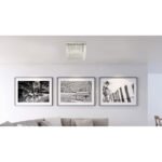 Plafoniera cromata, acril, tije din sticlă transparentă LxlxH: 360x360x215, inclusiv 1xLED 21W 230V, 2100lm sursă, de ieșire 1860lm, 4000K. - imagine 3