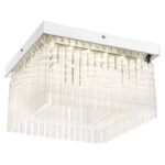 Plafoniera cromata, acril, tije din sticlă transparentă LxlxH: 360x360x215, inclusiv 1xLED 21W 230V, 2100lm sursă, de ieșire 1860lm, 4000K. - imagine 5