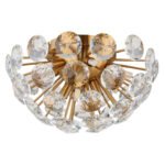 Plafonieră metalică aurie, cristale K9 transparente, ø: 390mm, H: 220mm, excl. 10x G9 7W 230V - imagine 4
