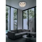 Plafonieră din metal cromat, cristale K9 transparente, ø: 390mm, H: 220mm, excl. 10x G9 7W 230V - imagine 3