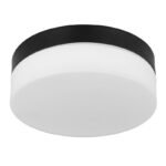 Corp de iluminat pentru exterior aluminiu negru mat, sticlă alb, IP44, ø: 184mm, I: 65mm, fără bec 1x E27 ILLU 60W 230V - imagine 3