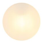 Corp de iluminat pentru exterior aluminiu negru mat, sticlă alb, IP44, ø: 184mm, I: 65mm, fără bec 1x E27 ILLU 60W 230V - imagine 4