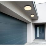 Corp de iluminat pentru exterior aluminiu negru mat, sticlă alb, IP44, ø: 240mm, I: 65mm, fără becuri 2xE27 ILLU 60W 230V - imagine 2