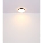 Corp de iluminat pentru exterior aluminiu negru mat, sticlă alb, IP44, ø: 240mm, I: 65mm, fără becuri 2xE27 ILLU 60W 230V - imagine 5