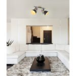 Spot metal negru, metal aspect lemn maro, LxLxH: 350x150x215, excl. 2xE27 40W 230V - imagine 2