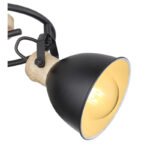 Spot metal negru, metal cu aspect lemn maro, D: 500, H: 215, excl. 3xE27 40W 230V - imagine 5