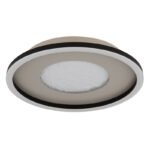 Plafonieră metal alb mat, metal gri periat, acril opal, plastic alb, mai multe niveluri prin comutator de perete, culorile pot fi fixate, funcție de memorie, ø: 330 mm, H: 57 mm, incl. LED 24W 230V, sursă 2900lm, ieșire 1000lm, CCT 2700/4500/6500K - imagine 4